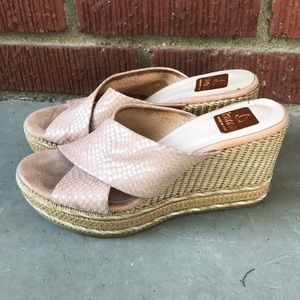 Kanna Snakeskin Embossed Wedge Made In Spain